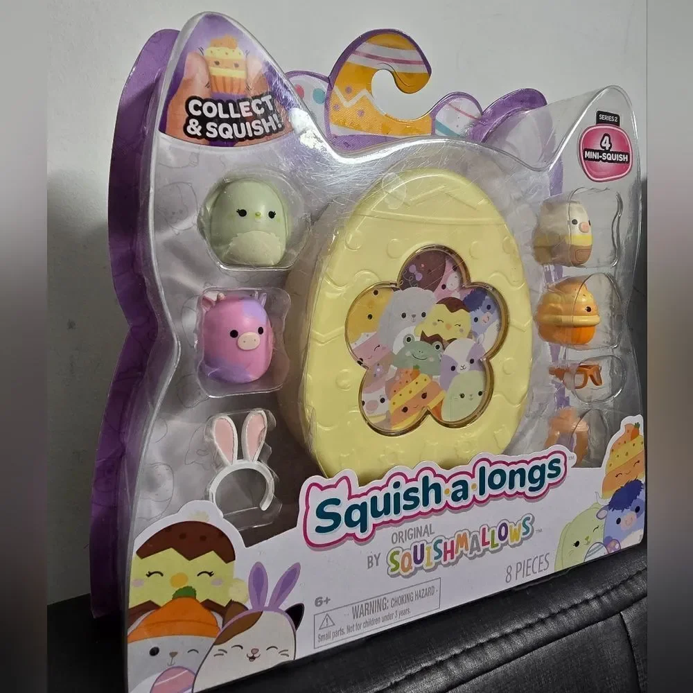 New kid's toy Squish-a-longs Series 2 Easter Collection Yellow with 4 Characters